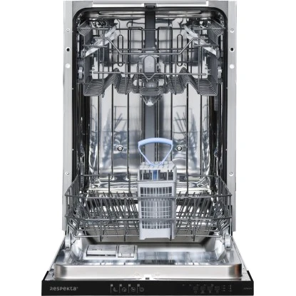 Respekta Einbaugeschirrspüler GSP45VV 45 Cm Schwarz Vollintegriert