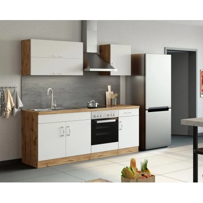 Held Möbel Hängeschrank Sorrento BxHxT 50 Cm X 57 Cm X 34 Cm Weiß-Wotaneiche – Bild 11