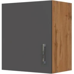 Held Möbel Hängeschrank Sorrento BxHxT 50 X 57 X 34 Cm Anthrazit-Wotaneiche