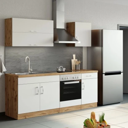 Held Möbel Klapphängeschrank Sorrento BxHxT 100 X 57 X 34 Cm Weiß-Wotaneiche – Bild 12