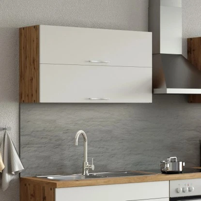 Held Möbel Klapphängeschrank Sorrento BxHxT 100 X 57 X 34 Cm Weiß-Wotaneiche – Bild 6