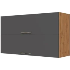 Held Möbel Klapphängeschrank Sorrento BxHxT 100x57x34 Cm Anthrazit-Wotaneiche