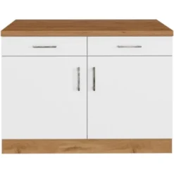 Held Möbel Unterschrank Sorrento 100x85x60 Cm 2 Schub. 1 EL-B. Weiß-Wotan.