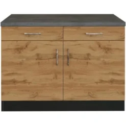 Held Möbel Unterschrank Sorrento 100x85x60 Cm 2 Schub. 1 EL-B. Wotan.-Graf.