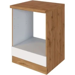 Held Möbel Herdumbau Sorrento B60 X H85 X T60 Cm Nische F. Ofen Weiß-Wotaneiche