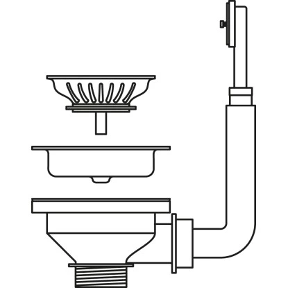 Pyramis Siebkorbventil Für 1-Becken Spülen 92 Mm