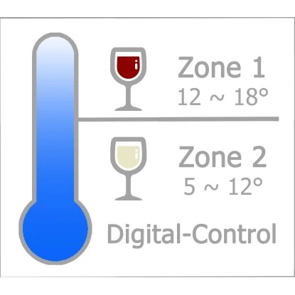 Silva Homeline Weinkühlschrank WKS 1-112 Edelstahl – Bild 3