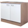 Flex-Well Classic Spülenunterschrank Florida 100 Cm Weiß-Sonoma Eiche