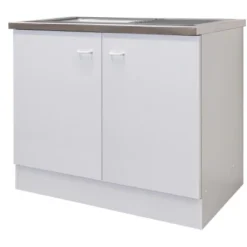 Flex-Well Classic Komplettspüle 100 X 50 Cm Speed Weiß Mit Auflagespüle