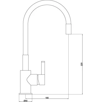 AquaSu Einhebelmischer Küchenarmatur Lago Multi 2.0 Chrom-Rot – Bild 2